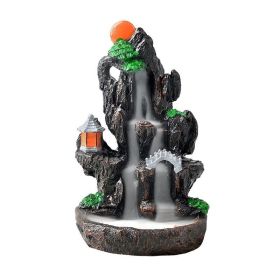 Flowing Water Creative Ornament Backflow Incense Burner (type: Style A, Color: As pic show)
