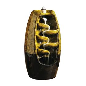Flowing Water Creative Ornament Backflow Incense Burner (type: Style B, Color: As pic show)